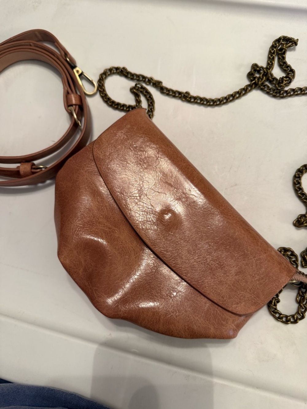 Anthropologie Blush Emma Convertible Belt Bag